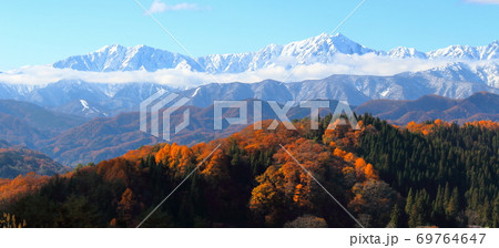 麗しき北アルプス　その2009　：　信州の紅葉　その2009  ：　 紅葉と北アルプス　2009 69764647