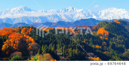 麗しき北アルプス　その2009　：　信州の紅葉　その2009  ：　 紅葉と北アルプス　2009 69764648
