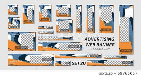 Set of web banners in standard sizes, vector design template Set of web banners in standard sizes, vector design template 69765057