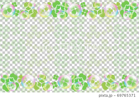 Soap bubble and clover background rectangle Soap bubble and clover background rectangle 69765371