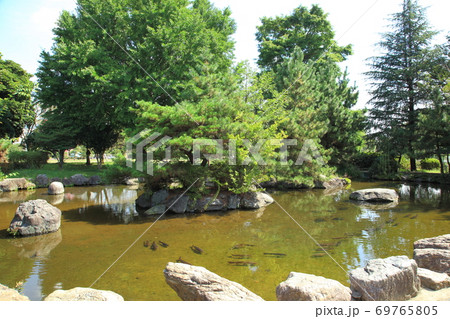 忍城堀の水城公園と洋館 旧忍町信用組合店舗 忍城堀の水城公園と洋館 旧忍町信用組合店舗 69765805