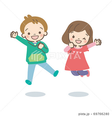 Children jumping 69766280