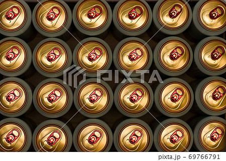 aluminum cans with carbonated water, energy drinks or beer. the view from the top aluminum cans with carbonated water, energy drinks or beer. the view from the top 69766791