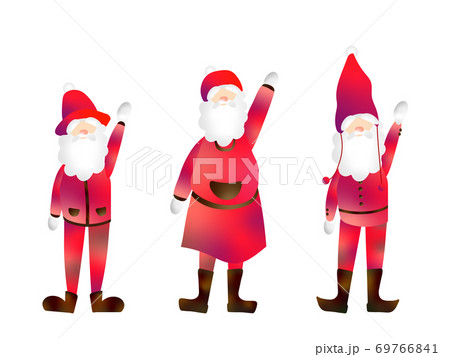 3人のおしゃれなサンタ_バリエーションあり 69766841