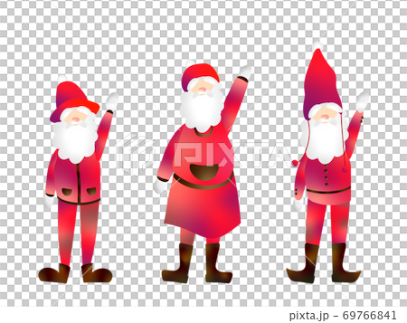 3人のおしゃれなサンタ_バリエーションあり 69766841