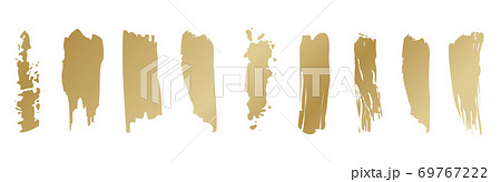 ブラシタッチ素材、インクスプラッシュ、手書きの質感、テクスチャー素材、ラフライン、インクライン 69767222
