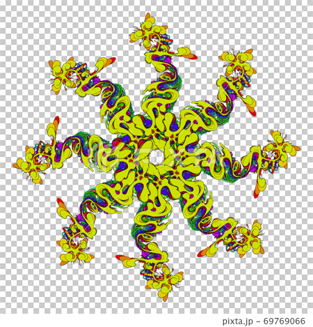 Psychedelic and mandala symbol illustration 69769066