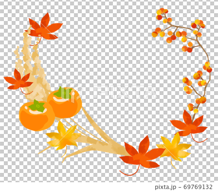 Autumn taste frame with a gentle touch 69769132