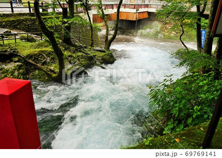 三陸ジオパーク龍泉洞は湧き水が豊富 69769141
