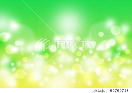 緑色のキラキラした玉ボケ背景のイラスト素材