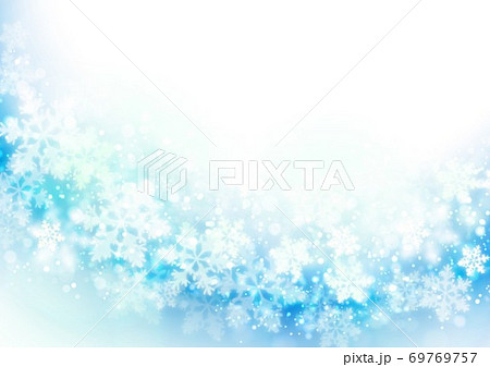 ブルー色雪柄イメージ 69769757