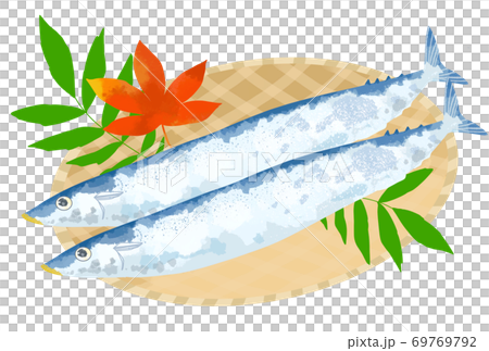 食欲の秋に食べたい秋刀魚のイラスト 食欲の秋に食べたい秋刀魚のイラスト 69769792