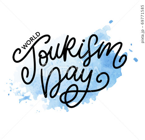 World tourism day hand lettering on white background. Vector illustration for your design 69771585