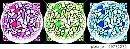 ステンドグラスと水晶玉 69772272