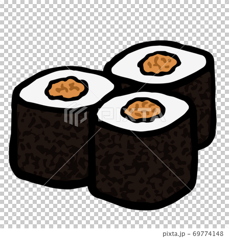 Illustration of Sushi Roll(Natto maki) Illustration of Sushi Roll(Natto maki) 69774148