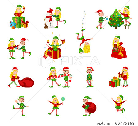 christmas girls elves 69775268
