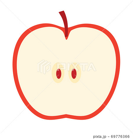 cut red apple