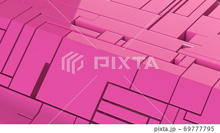 ピンク色の抽象物のイラスト素材