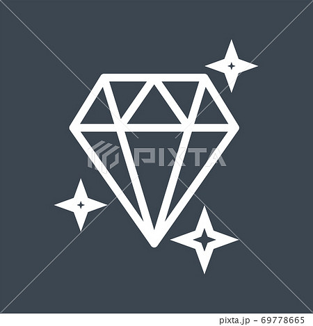 Brilliant Thin Line Vector Icon Brilliant Thin Line Vector Icon 69778665