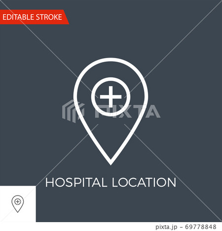 Hospital Location Vector Icon 69778848