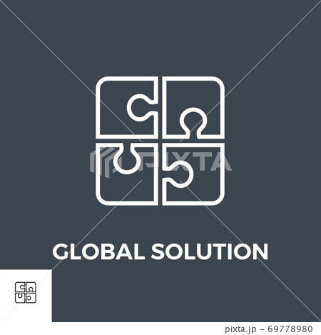 Global Solution Line Icon Global Solution Line Icon 69778980