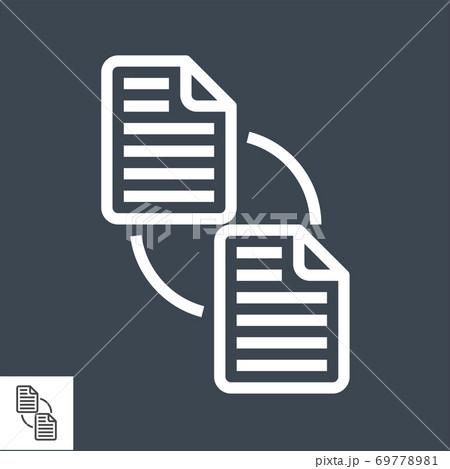 File Exchange Thin Line Vector Icon File Exchange Thin Line Vector Icon 69778981
