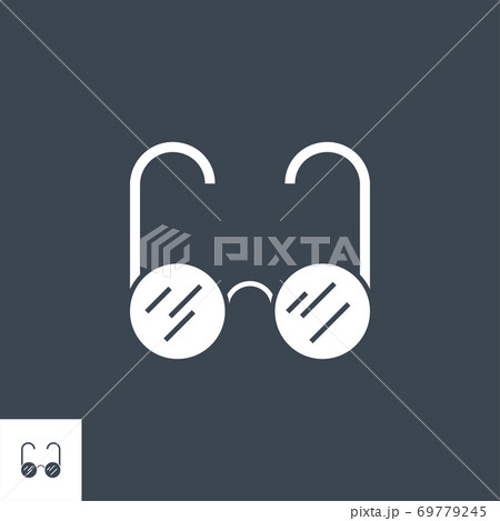 Glasses related vector glyph icon. 69779245