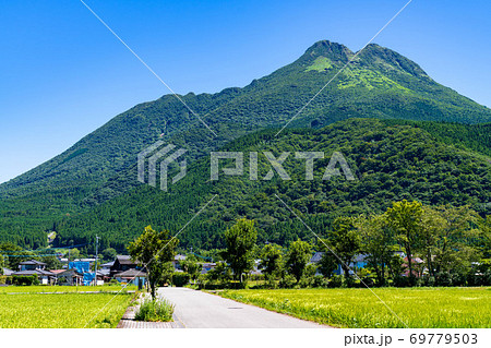 8月の由布岳の風景【快晴】 69779503
