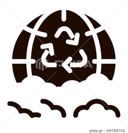 Trash Recycle Planet Earth Vector Icon 69780758