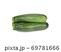 whole unpeeled fresh zucchini on white background 69781666
