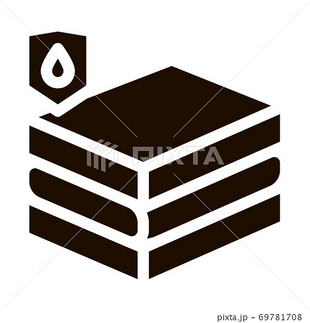 Waterproof Material Chipboard Vector Line Icon Waterproof Material Chipboard Vector Line Icon 69781708