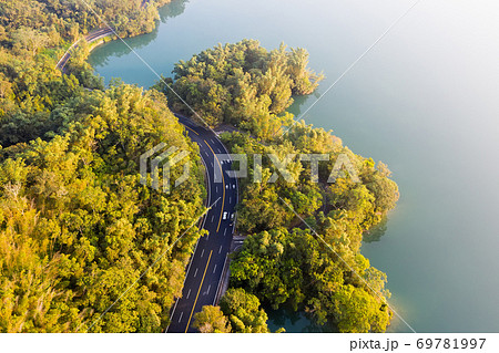 road with forest in Sun Moon Lake road with forest in Sun Moon Lake 69781997