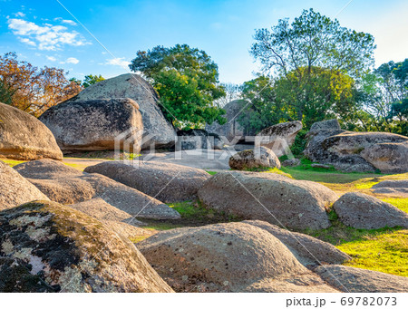 Beglik Tash megaliths - natural rock formation, prehistoric rock sanctuary in Bulgaria Beglik Tash megaliths - natural rock formation, prehistoric rock sanctuary in Bulgaria 69782073