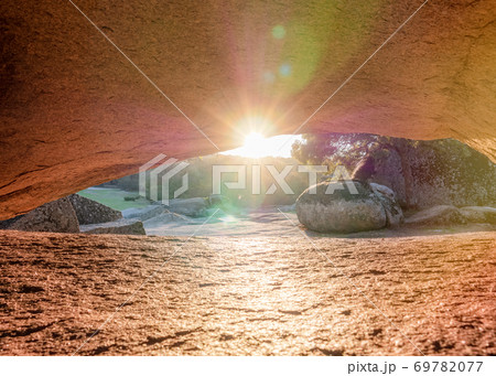 Beglik Tash megaliths - natural rock formation, prehistoric rock sanctuary in Bulgaria 69782077