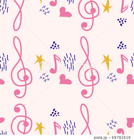 Pink, blue pastel texture with musical notes and a treble clef. Template Pink, blue pastel texture with musical notes and a treble clef. Template 69782616