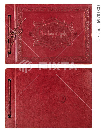 Vintage leather photo album cover Old photographs book 69783803