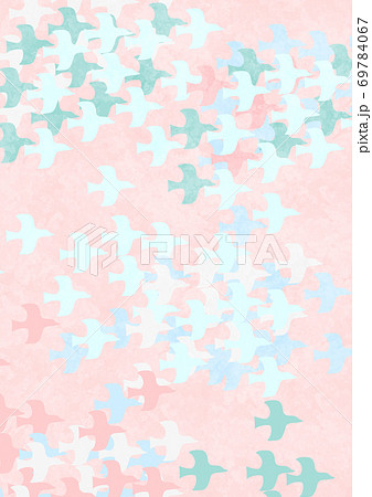 鳥をモチーフにした爽やかなイメージの背景素材のイラスト素材