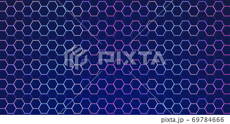 Abstract colorful hexagon background, Technology polygonal concept 69784666