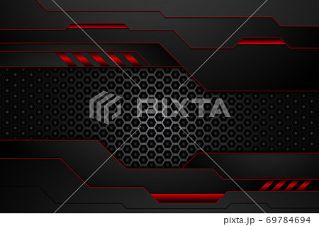 metal plate black and contrast red on steel  69784694
