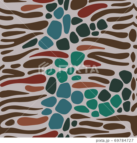 Abstract geometric shapes seamless pattern. Fashion design for fabric and textile. 69784727