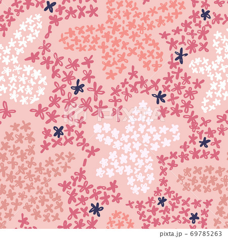 floral background with cute daisies. Ditsy ornament. 69785263