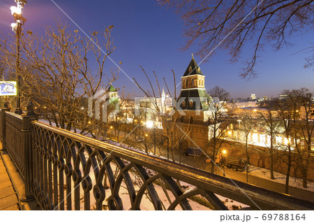 Inside of Moscow Kremlin at night, Russia. UNESCO World Heritage Site Inside of Moscow Kremlin at night, Russia. UNESCO World Heritage Site 69788164