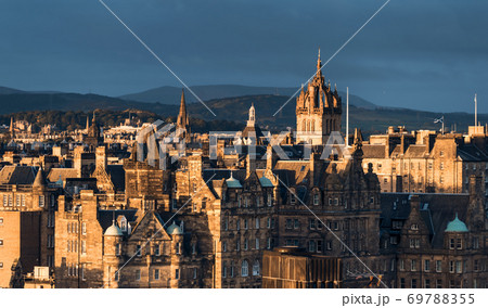 Edinburgh city skyline from Calton Hill., United Kingdom 69788355