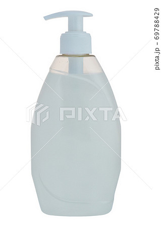 Plastic liquid soap bottle isolated on a white Plastic liquid soap bottle isolated on a white 69788429