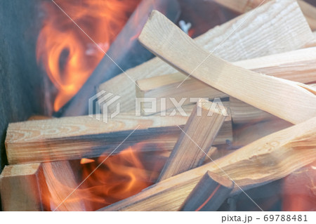 wood burning in the fire close up wood burning in the fire close up 69788481