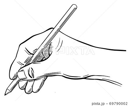 Sketch hand holding ball pen Sketch hand holding ball pen 69790002