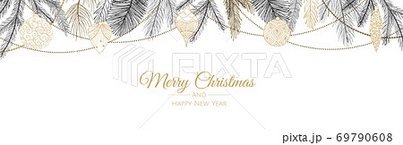 Merry Christmas web banner. Background for invitation or seasons greeting. Merry Christmas web banner. Background for invitation or seasons greeting. 69790608
