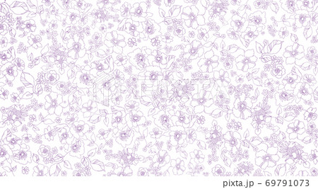 背景素材 花 線画 背景素材 花 線画 69791073