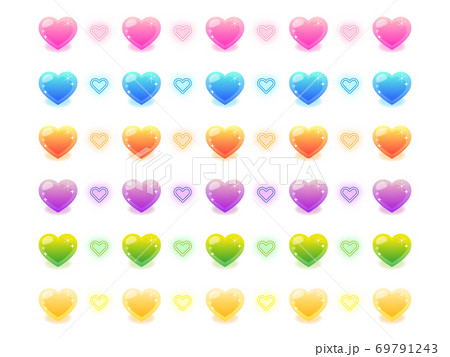 ハートのライン飾り 69791243