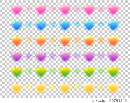 ハートのライン飾り 69791243